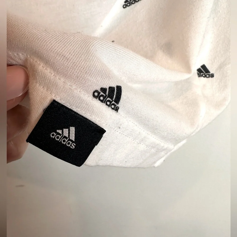 Adidas Women's All Over Print Crop Tee - Picture 4 of 6